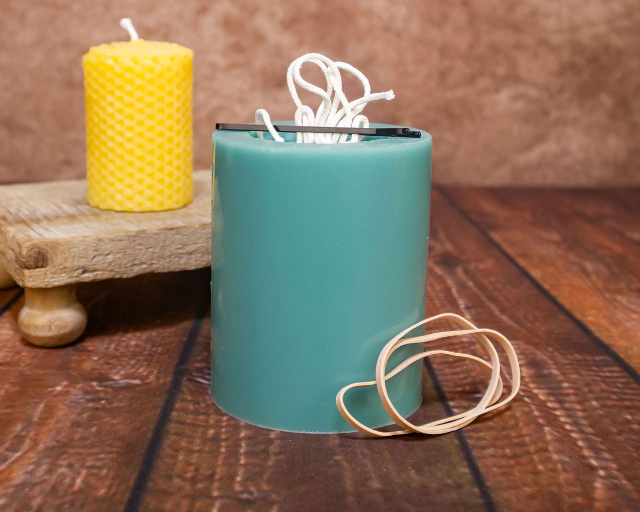 2x3 Honeycomb Pillar Urethane Rubber Candle Mold