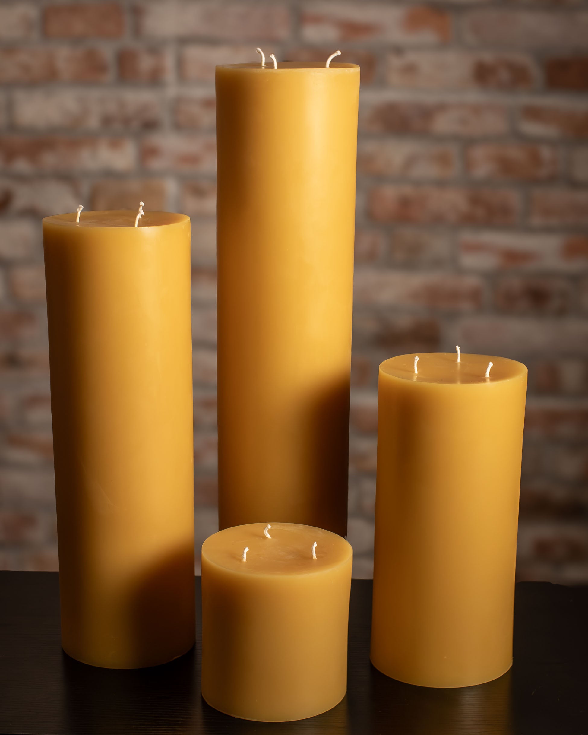 6 inch diameter 100% Pure Beeswax pillar candles