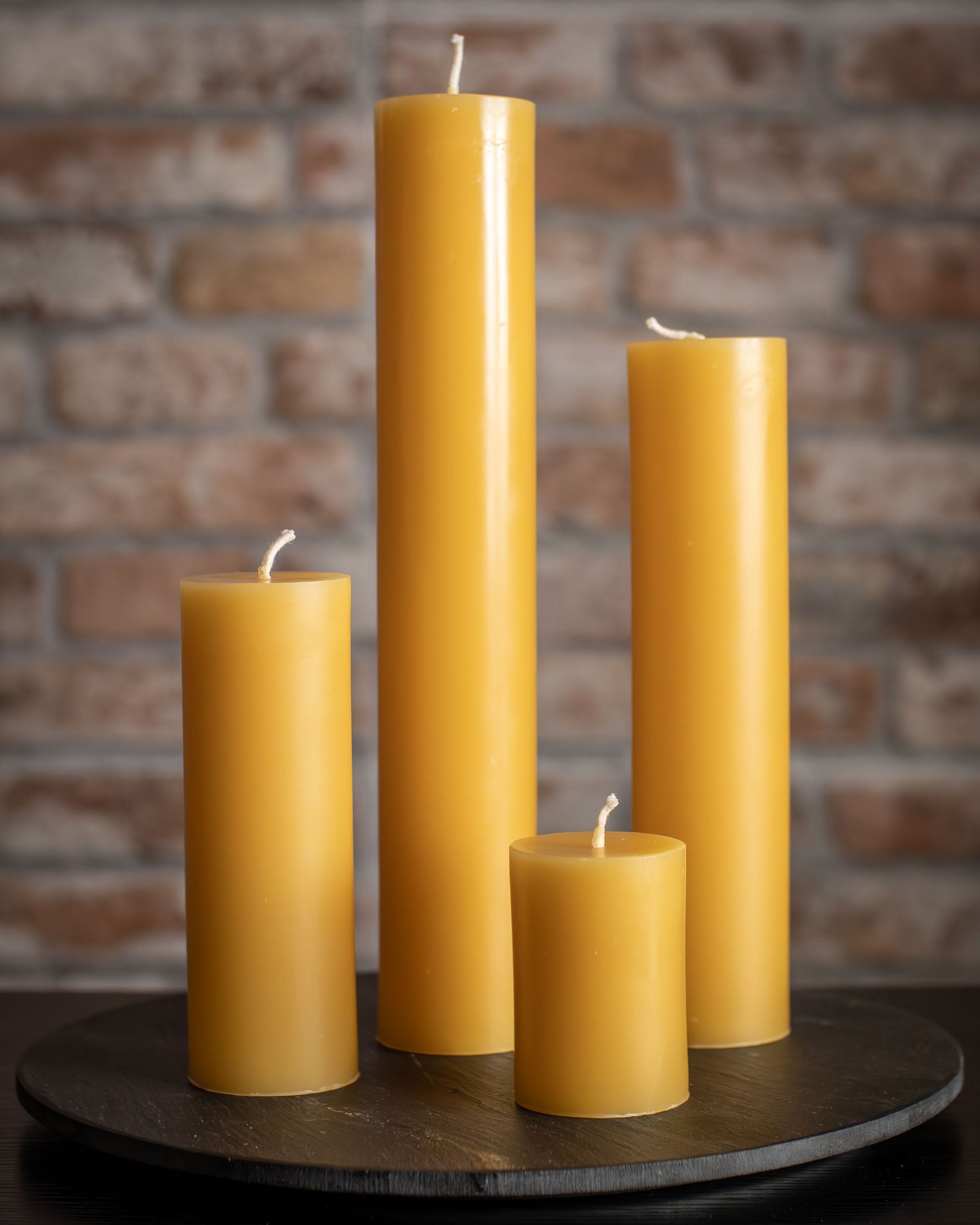 Smooth Beeswax Pillar Candles