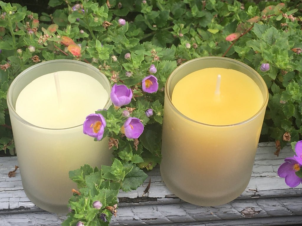 Frosted Glass Beeswax Votives