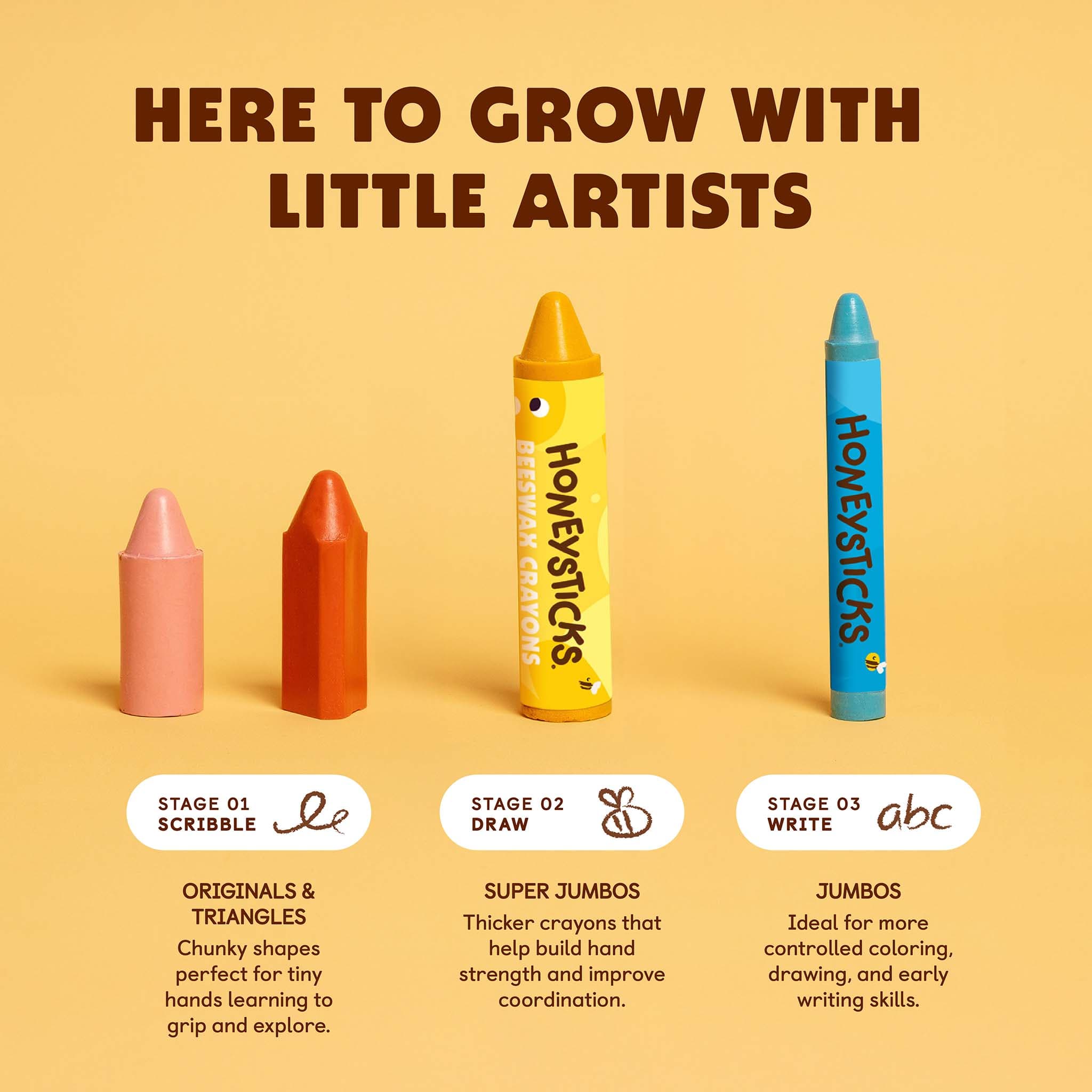 Honeysticks Beeswax Crayons Originals 10pk
