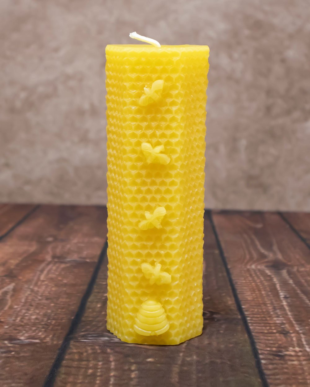 Hexagon Pillar Candle with Bees