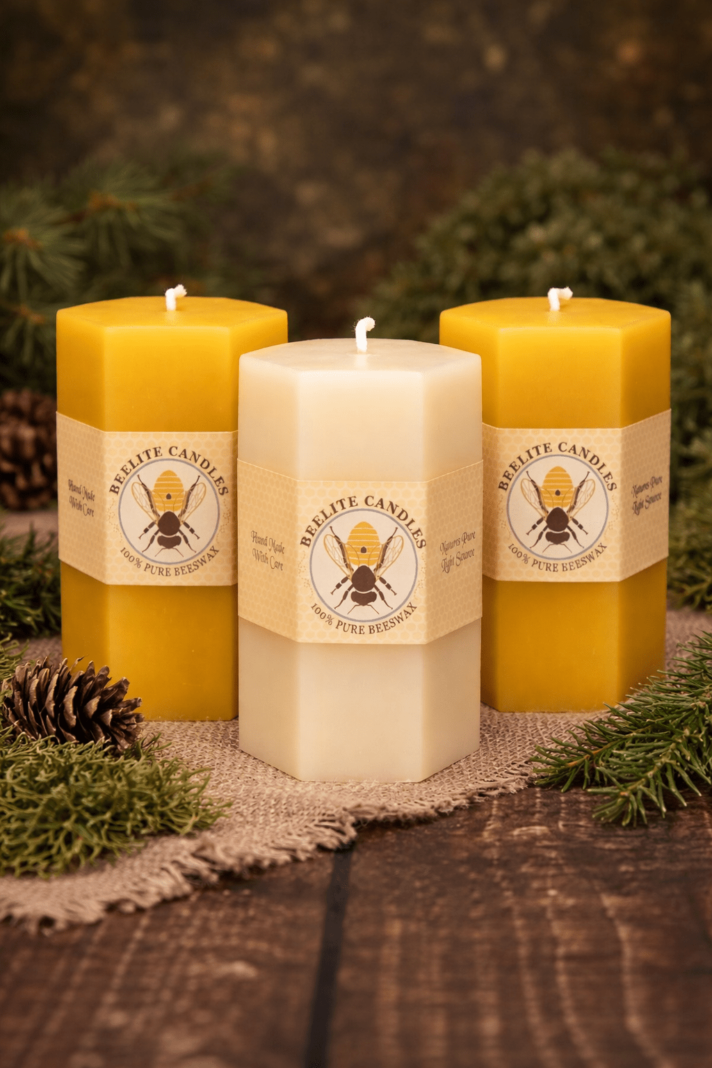 Hexagon Pillar Candles