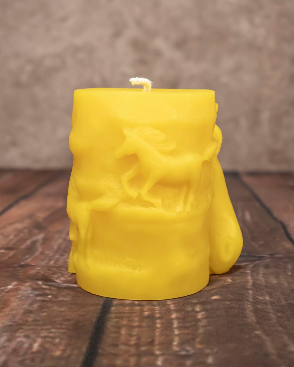 Horse Pillar Beeswax Candle