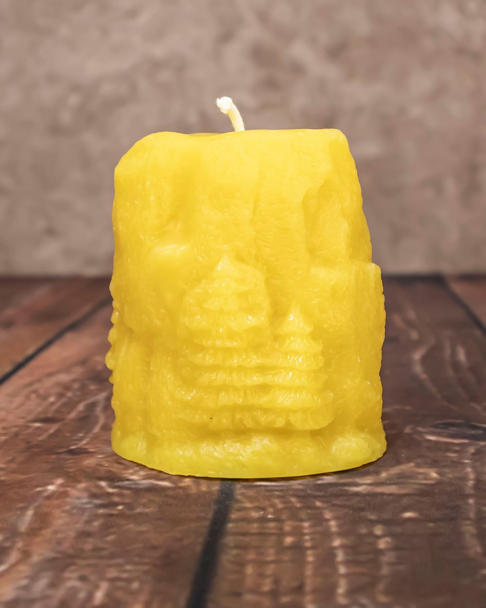 "The Mountains Are Calling" Beeswax Pillar