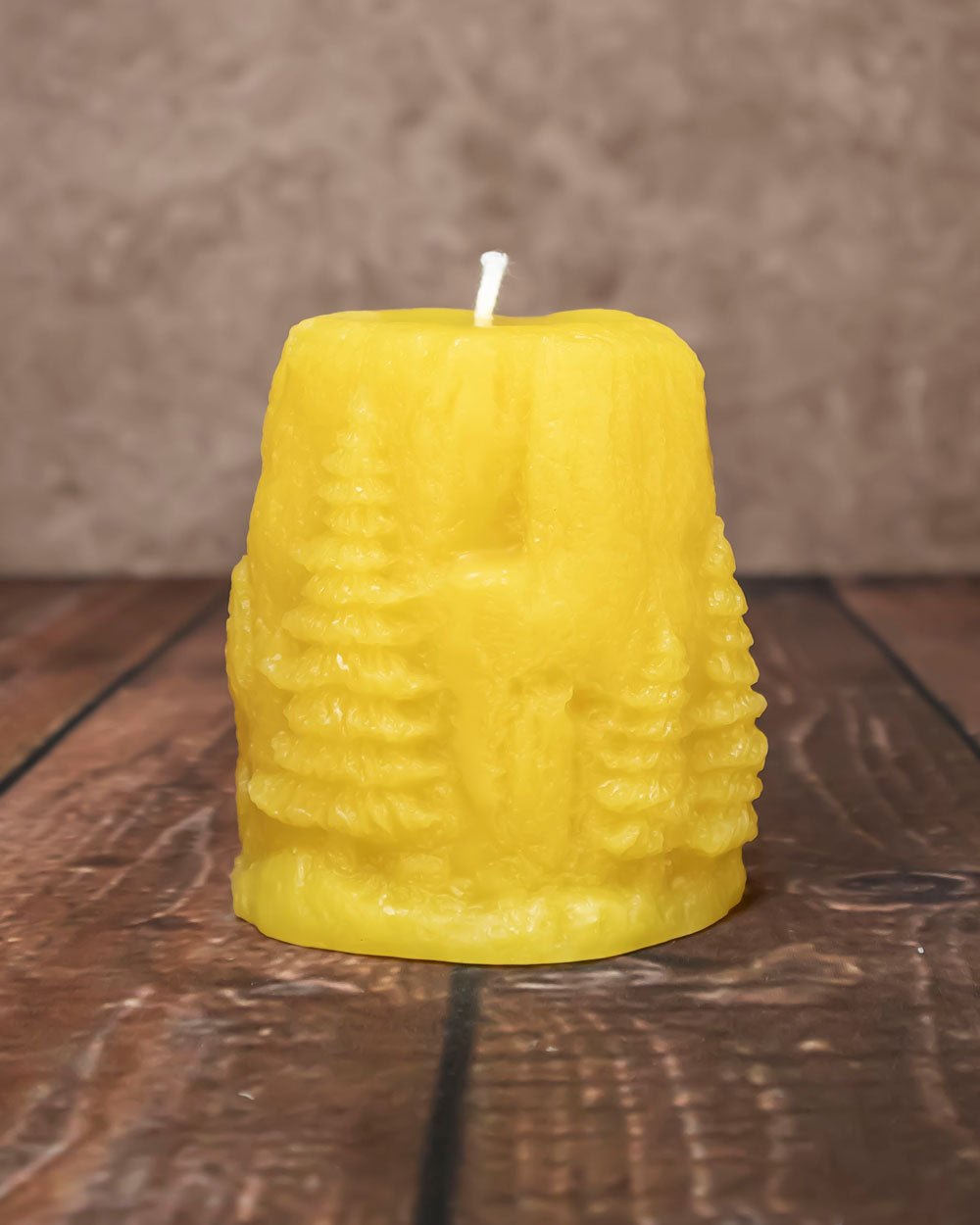 "The Mountains Are Calling" Beeswax Pillar