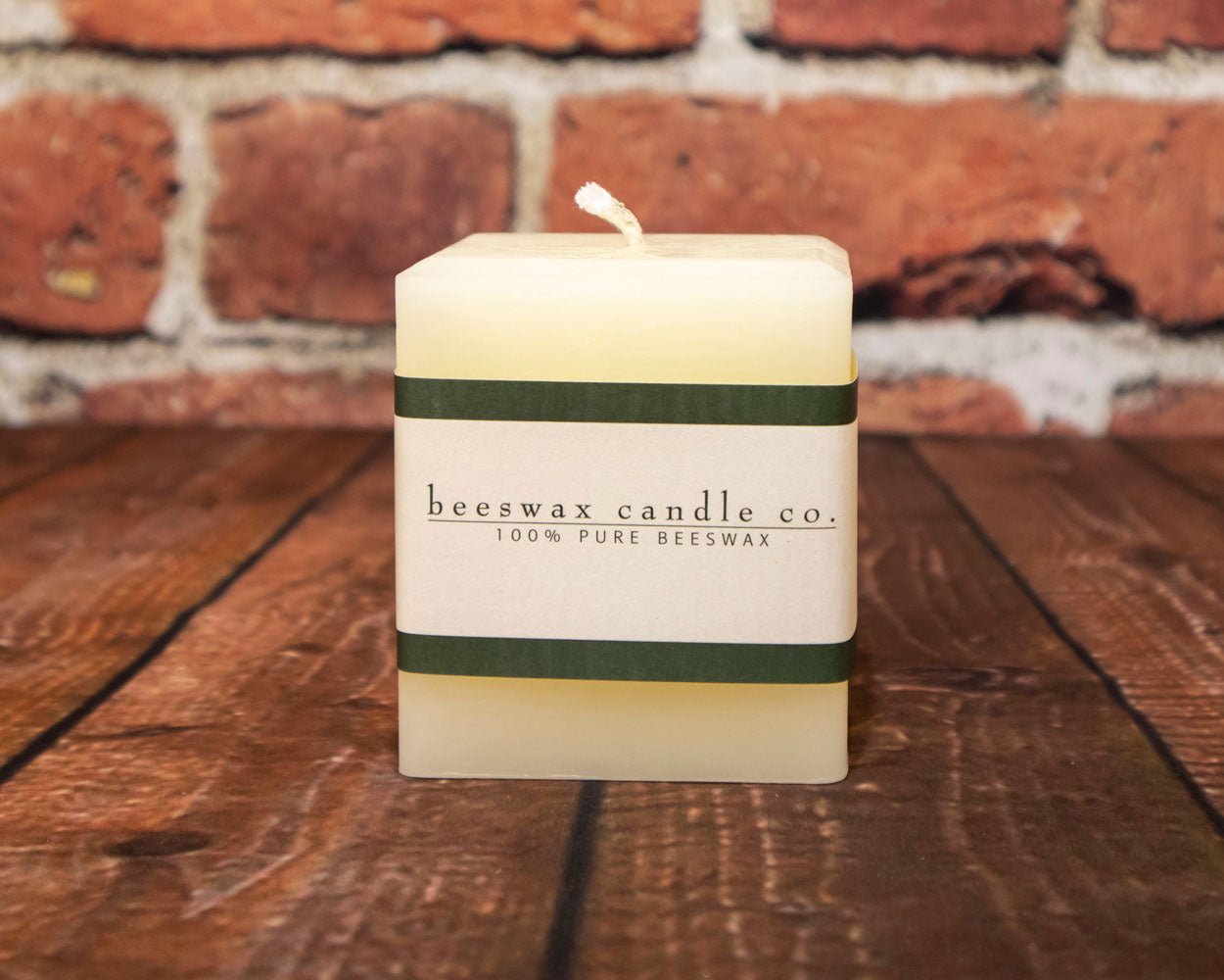 Square Pure Beeswax Pillars - The Beeswax Candle Co
