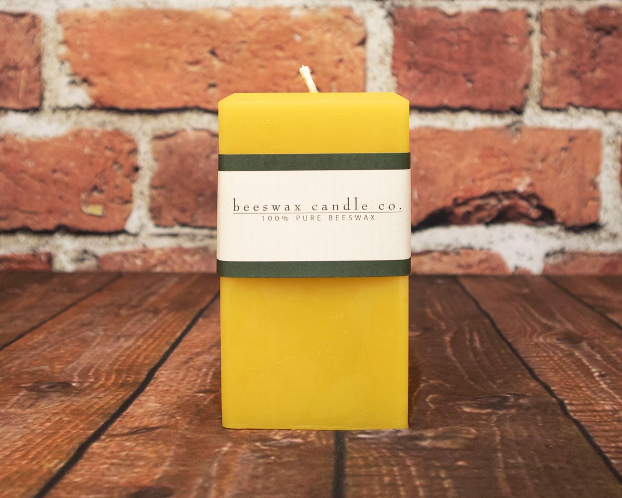 Square Pure Beeswax Pillars - The Beeswax Candle Co