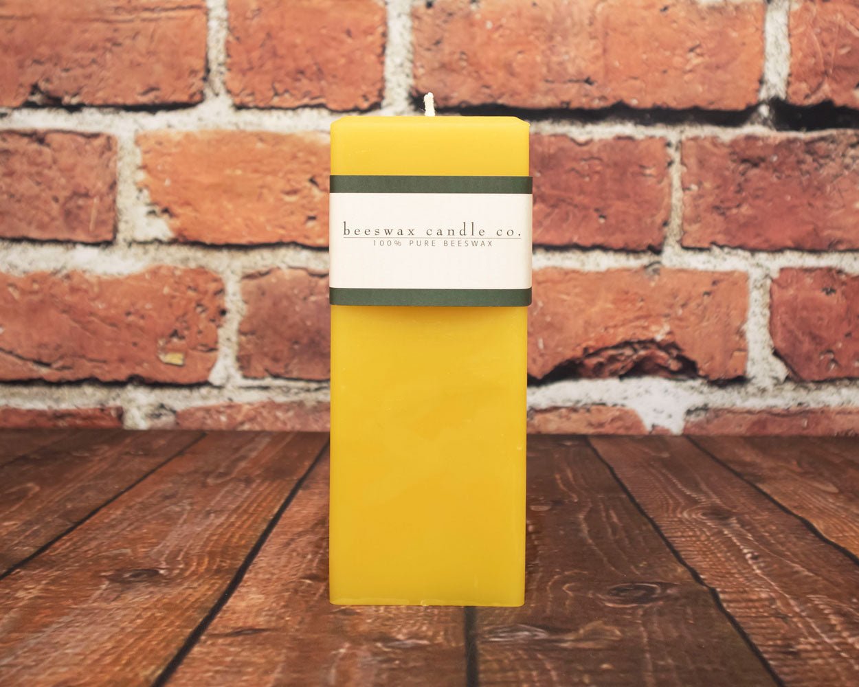 Square Pure Beeswax Pillars - The Beeswax Candle Co