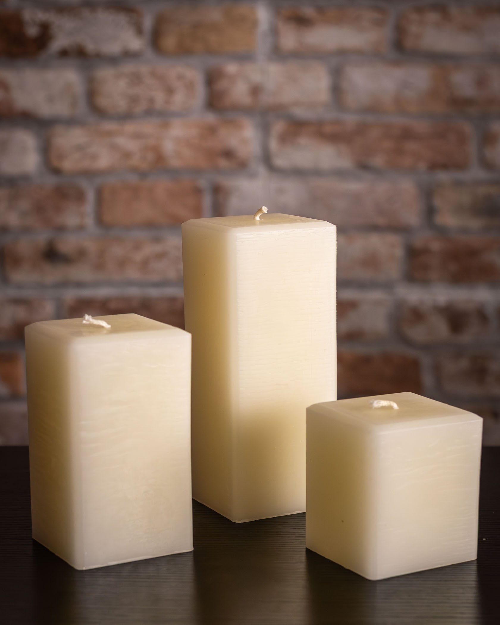 Square Pure Beeswax Pillars