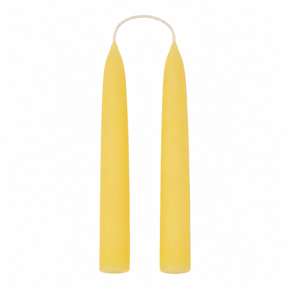 6" Hand-Dipped Beeswax Taper Candles | Classic Pair