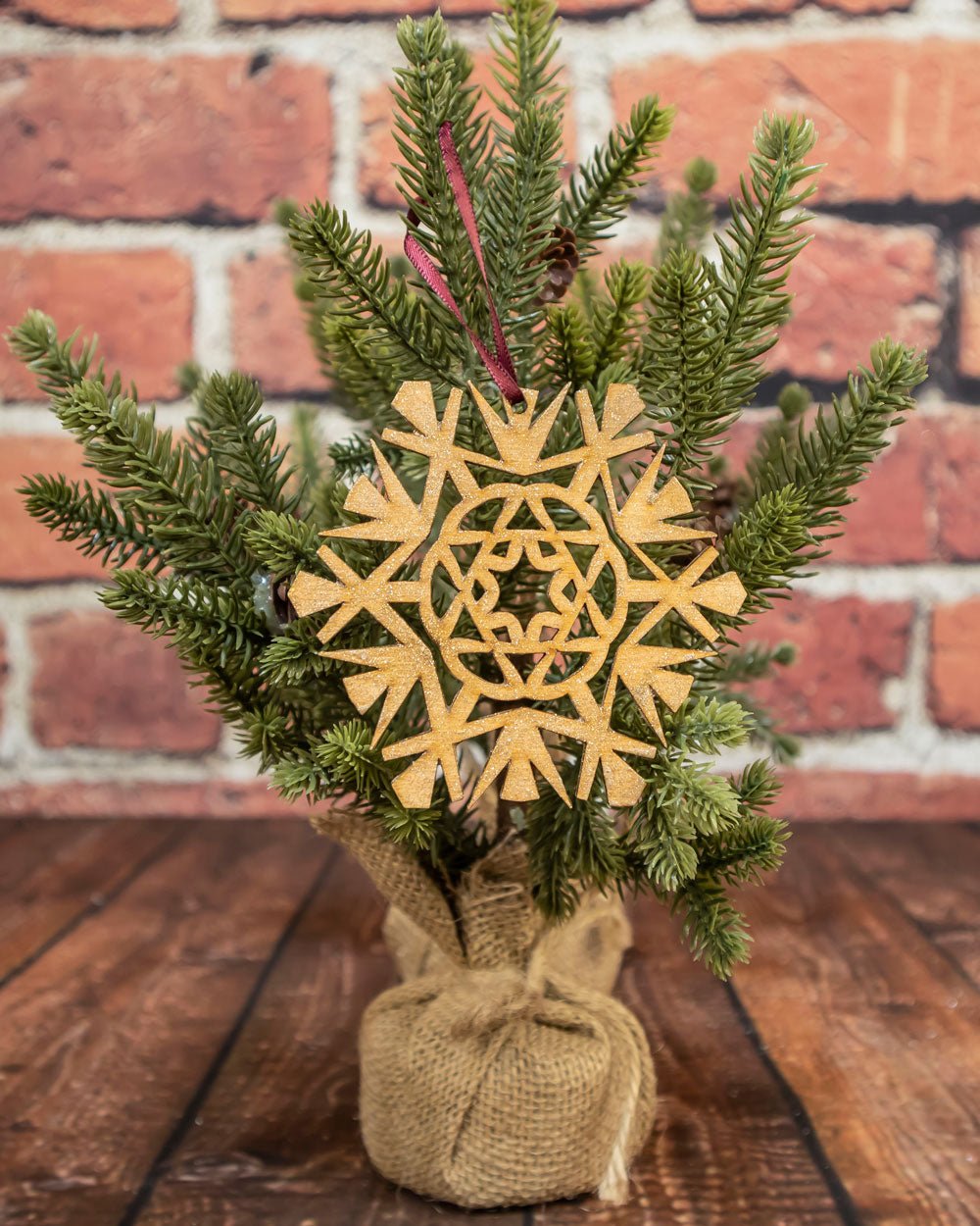 Snowflake Wooden Ornament