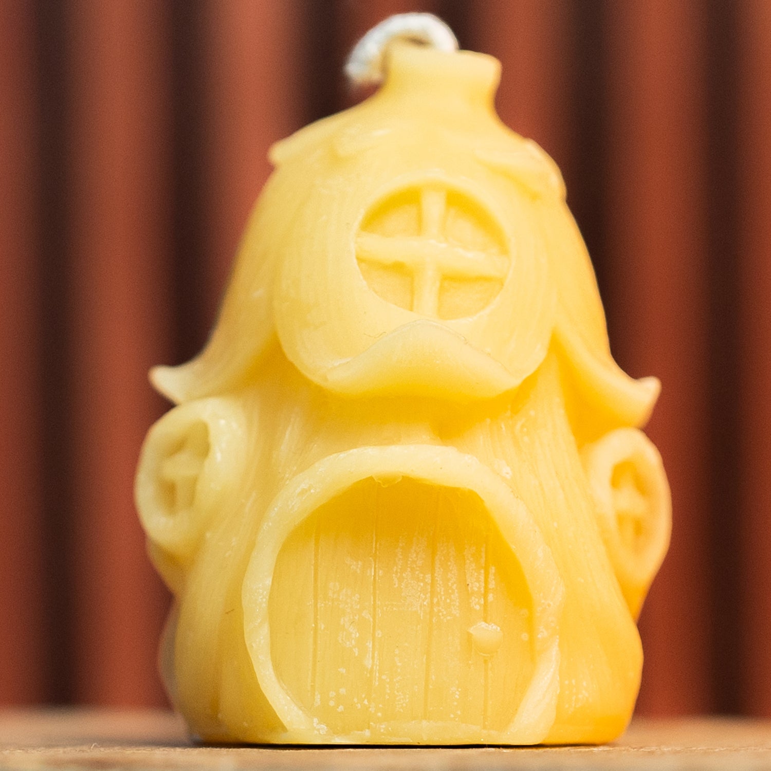 Front view of Fairy Home candle mold used for crafting beeswax candles