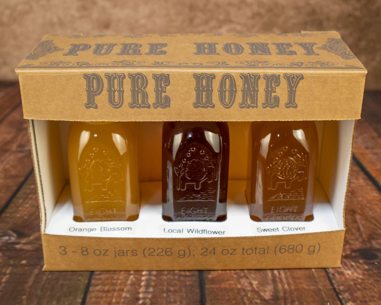 Pure Honey Sampler, 3 different flavors