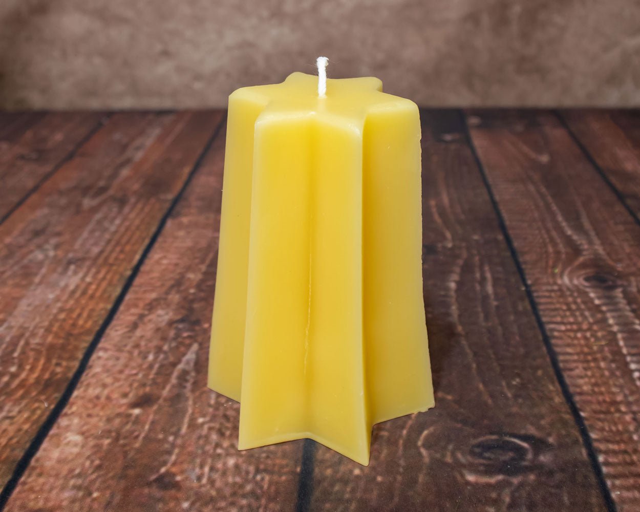 Star Pillar Pure Beeswax Candle