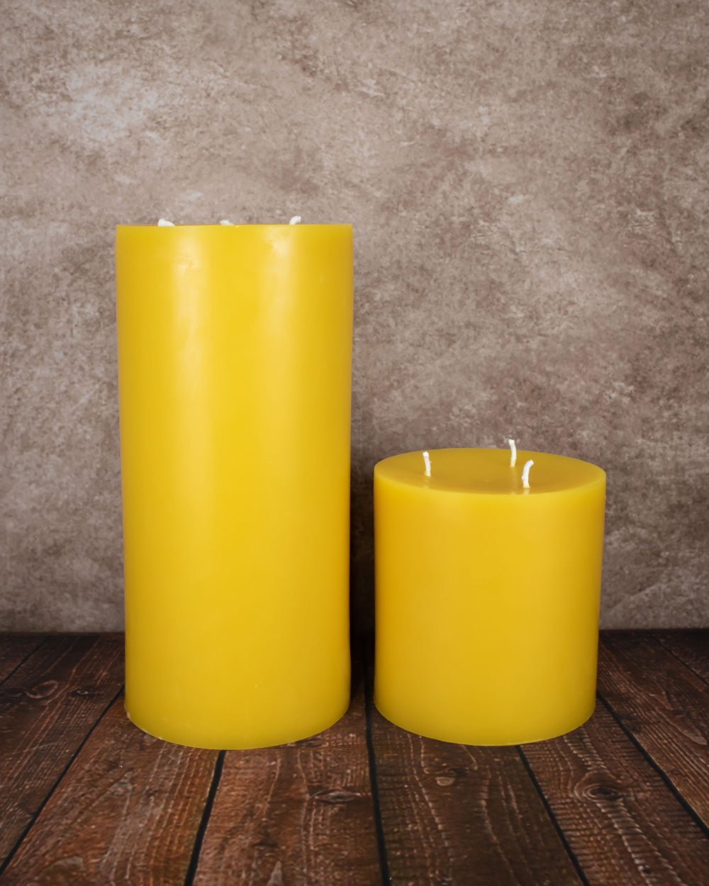 6 inch diameter 100% Pure Beeswax pillar candles
