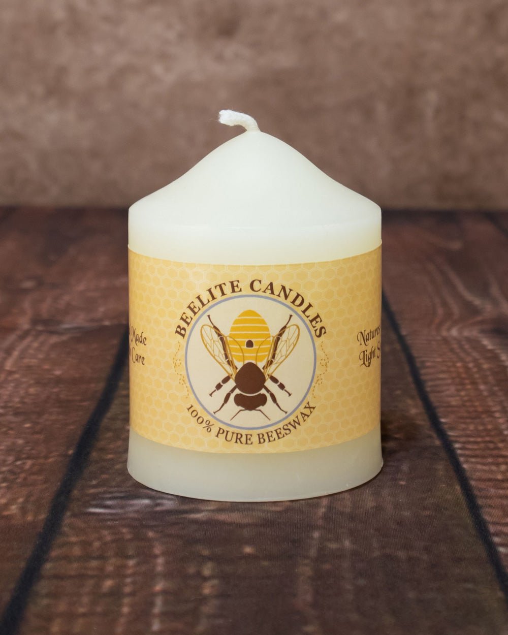 Dome Top Pillars 2½ inch diameter 100% Pure Beeswax