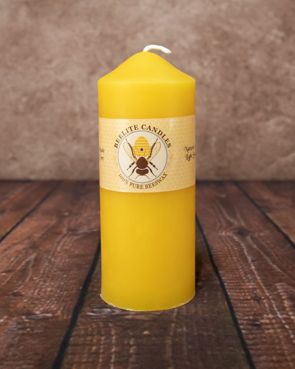 Dome Top Pillars 2½ inch diameter 100% Pure Beeswax