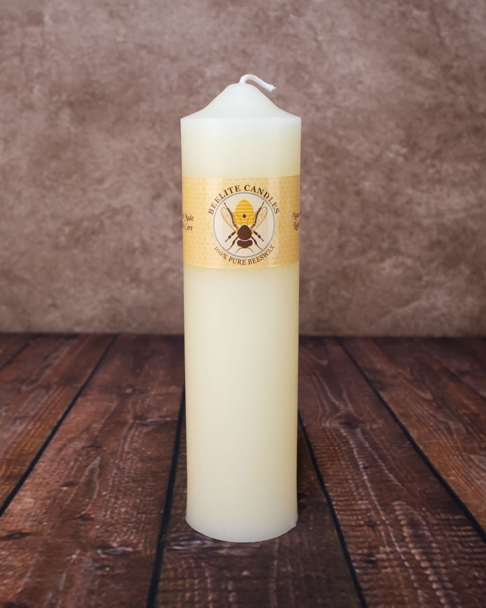 Dome Top Pillars 2½ inch diameter 100% Pure Beeswax