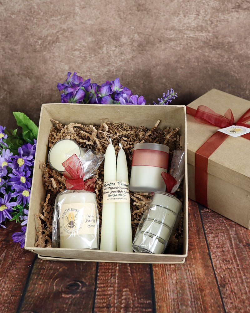 pure beeswax candle gift box set