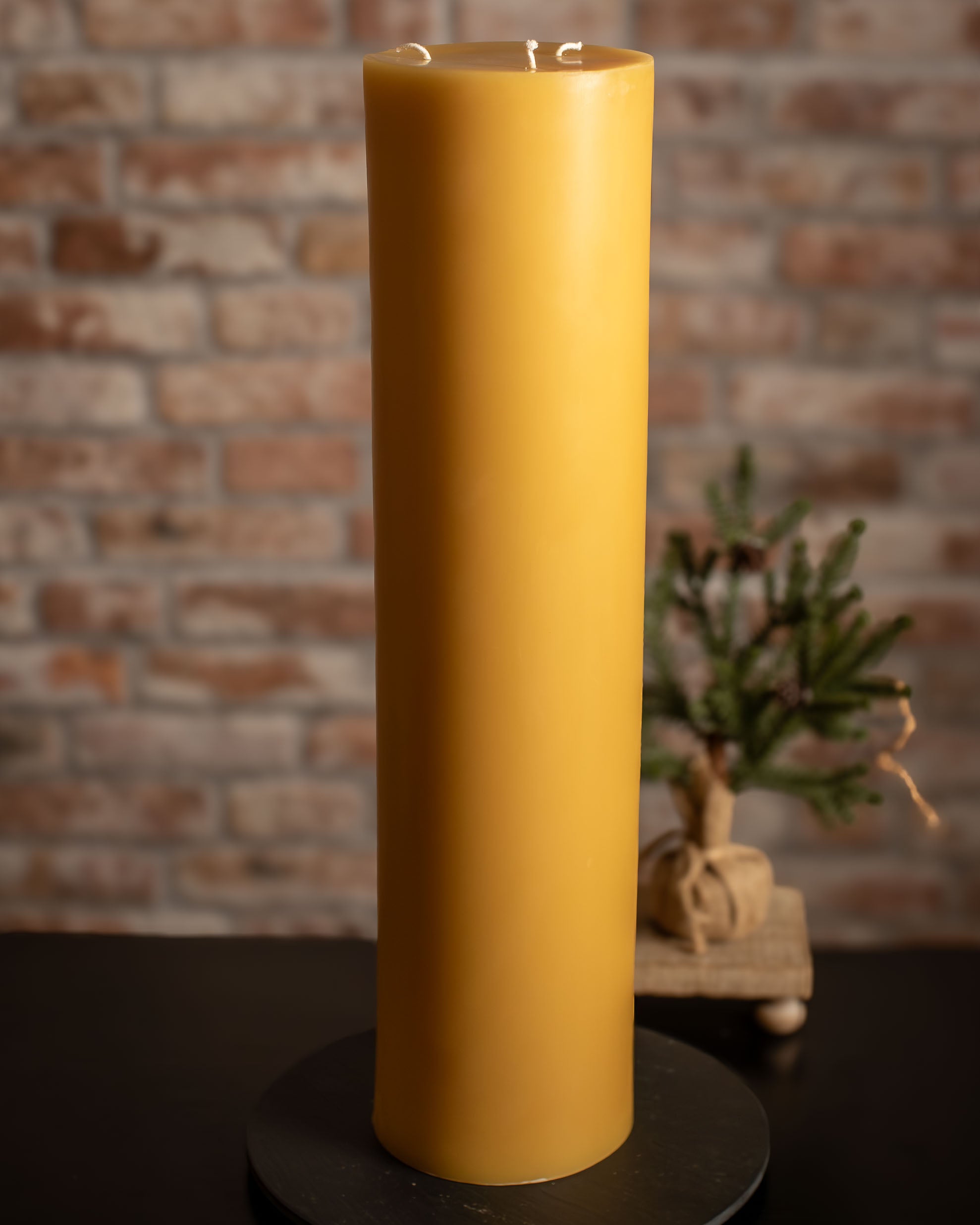 6 inch diameter 100% Pure Beeswax pillar candles