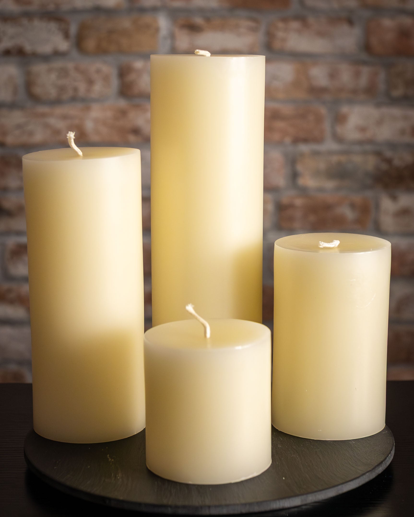 Smooth Beeswax Pillar Candles