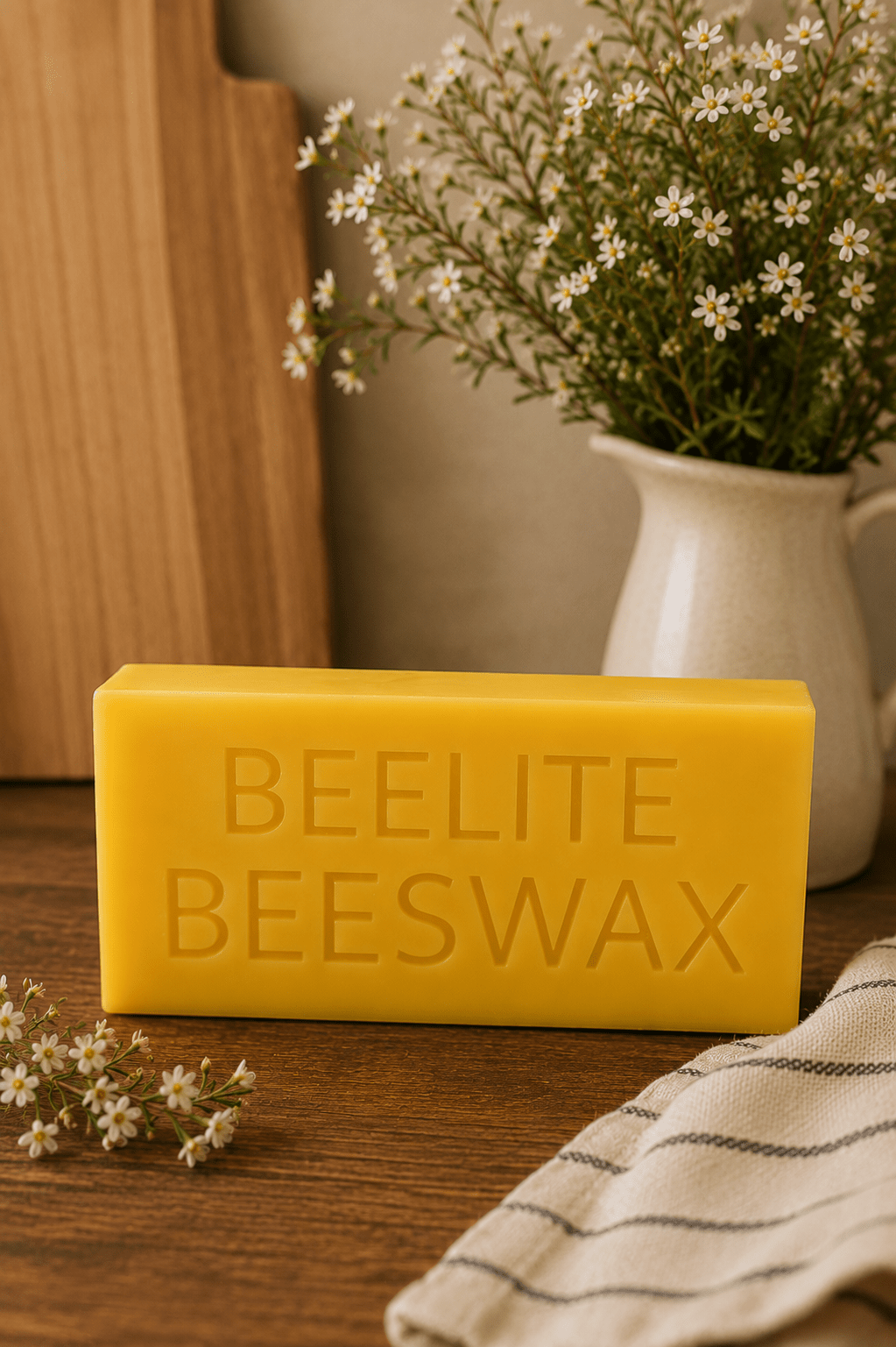1/2lb - 5lb 100% Pure Beeswax 1lb Block