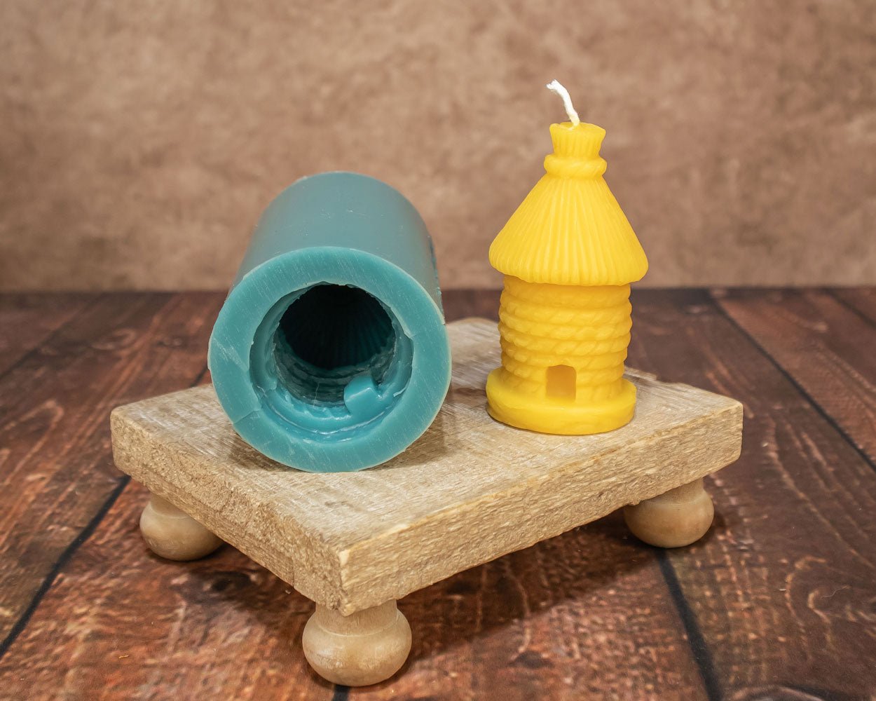 Thatched Skep Candle Mold made from urethane rubber