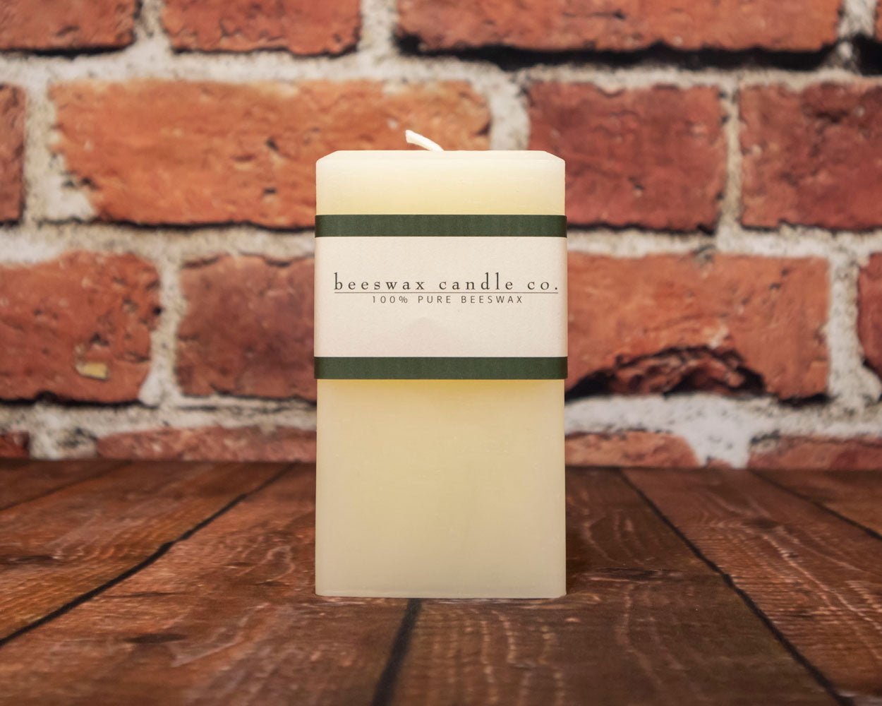 Square Pure Beeswax Pillars - The Beeswax Candle Co