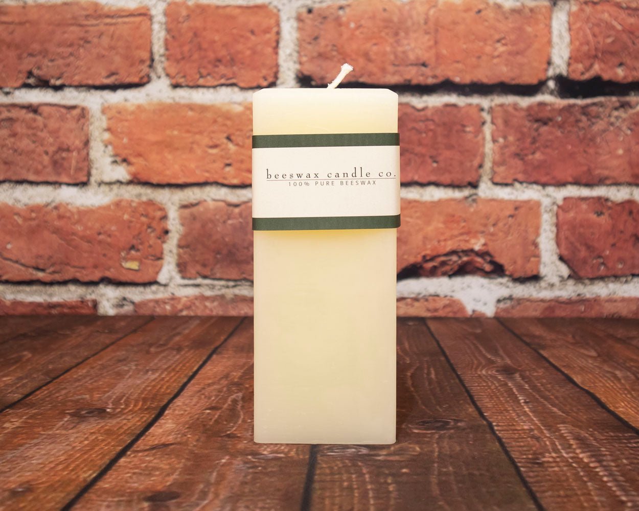 Square Pure Beeswax Pillars - The Beeswax Candle Co