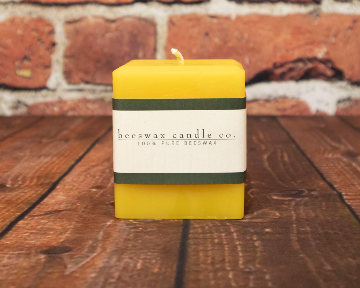 Square Pure Beeswax Pillars - The Beeswax Candle Co