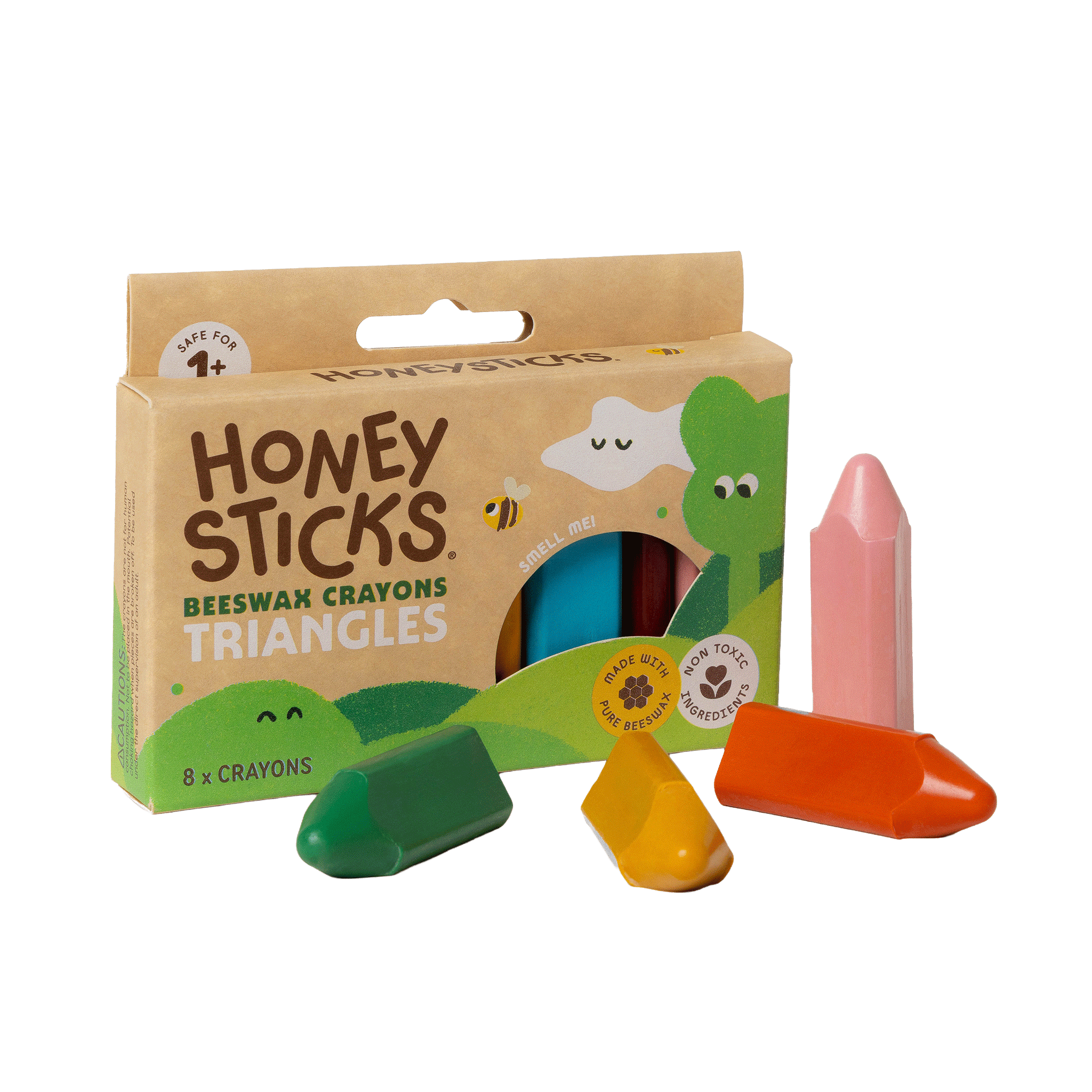 Honeysticks Beeswax Crayons Triangles 8pk