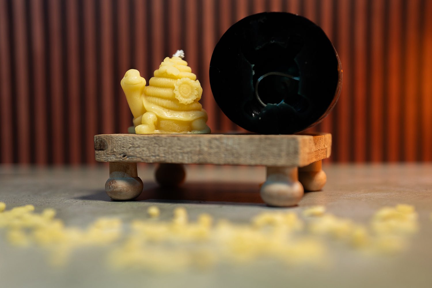 Skep Turtle beeswax candle made from turtle mold