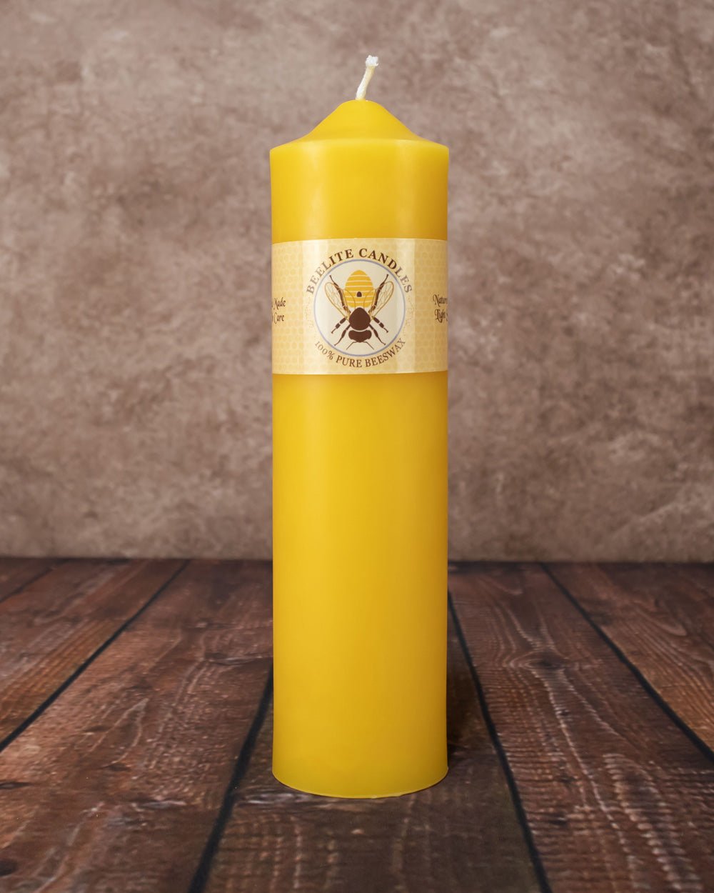 Dome Top Pillars 2½ inch diameter 100% Pure Beeswax