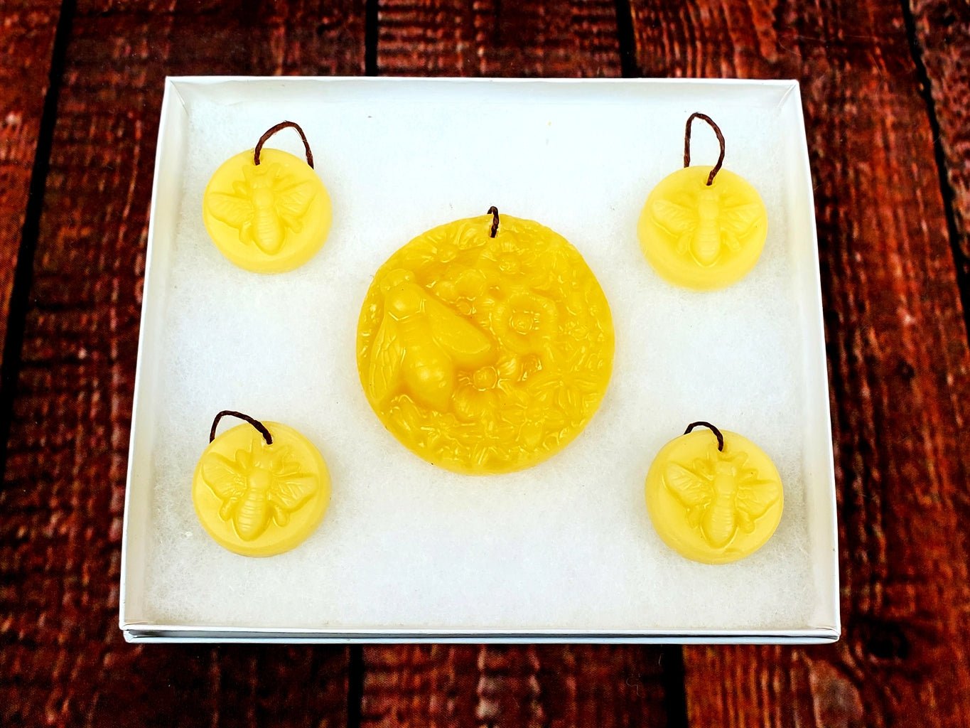 Bee Ornaments (set of 5) -3 Different Styles