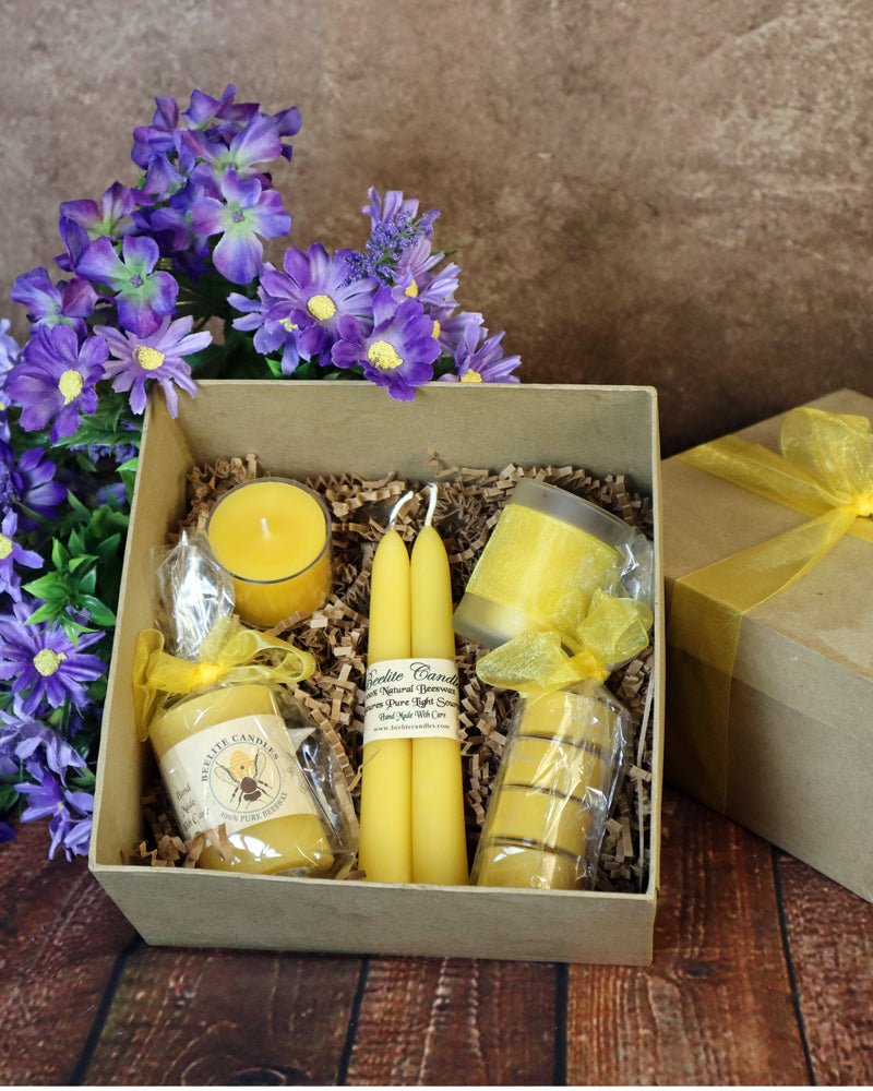 pure beeswax candle gift box set